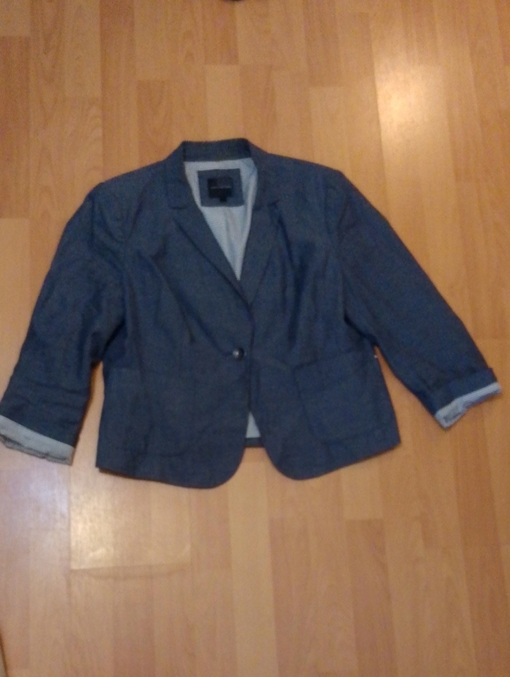 The Limited Girls Blue Denim-Style Blazer Jacket